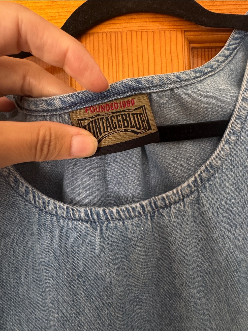 Vintage Blue Denim tank Top